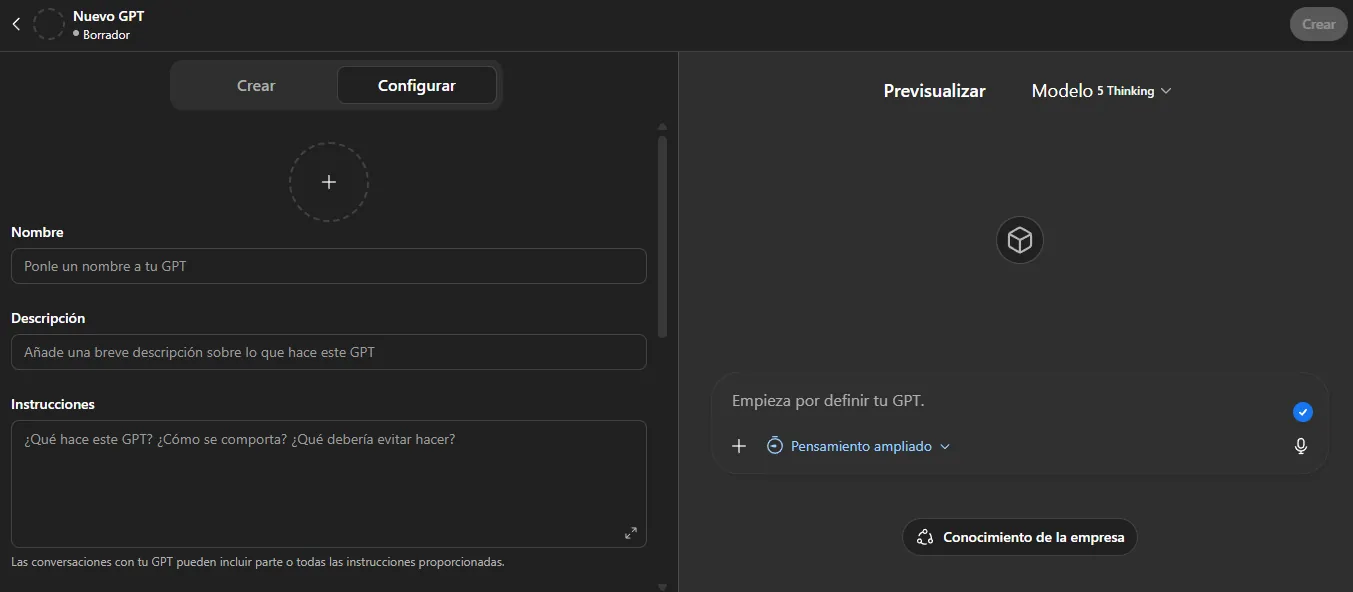 Curso ChatGPT: cómo crear un GPT personalizado con instrucciones y documentos del negocio
