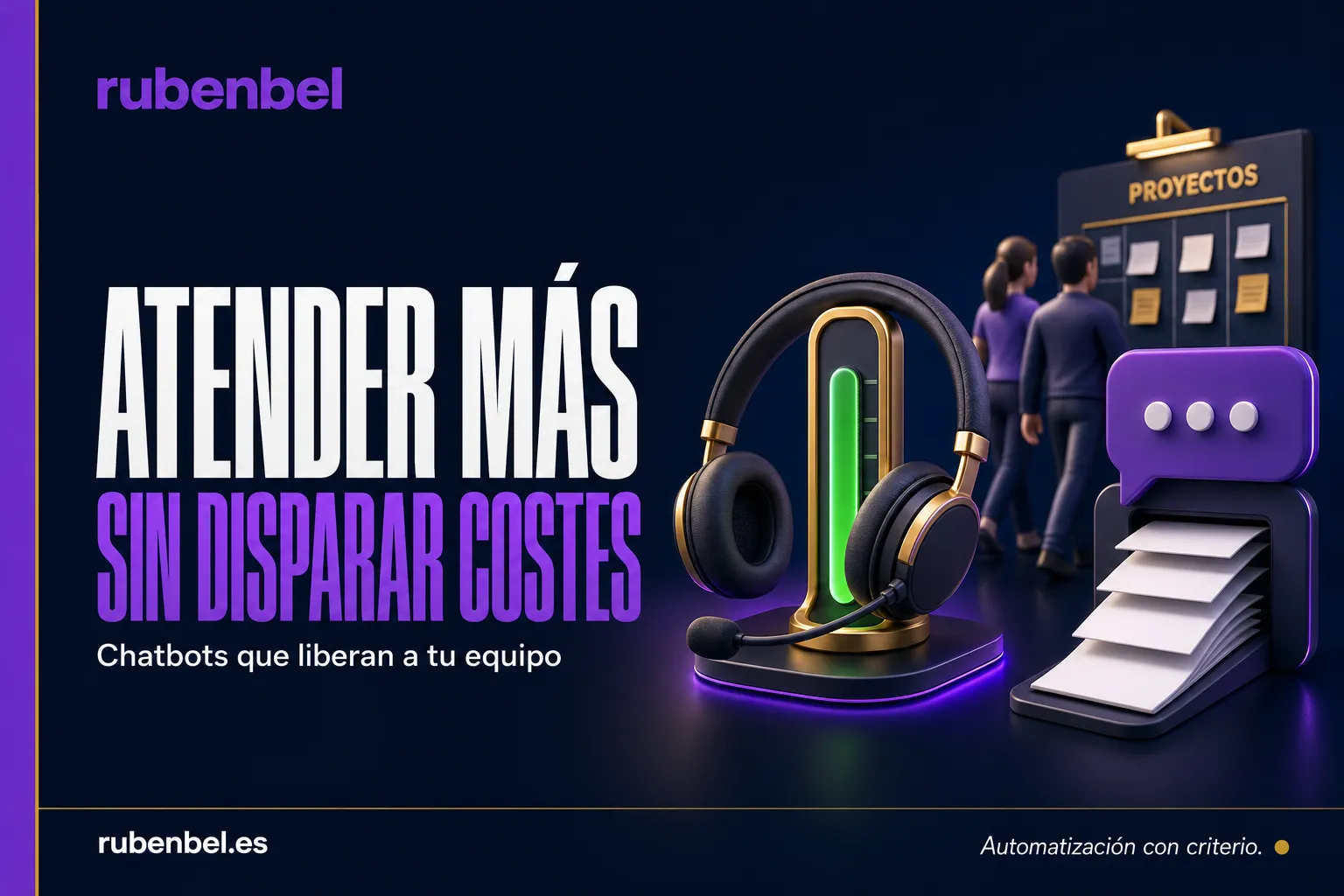 Auriculares sobre un termómetro de gastos en verde y un chat que despacha tiques mientras el equipo va a otros proyectos: Rubén Bel en Capital 24h