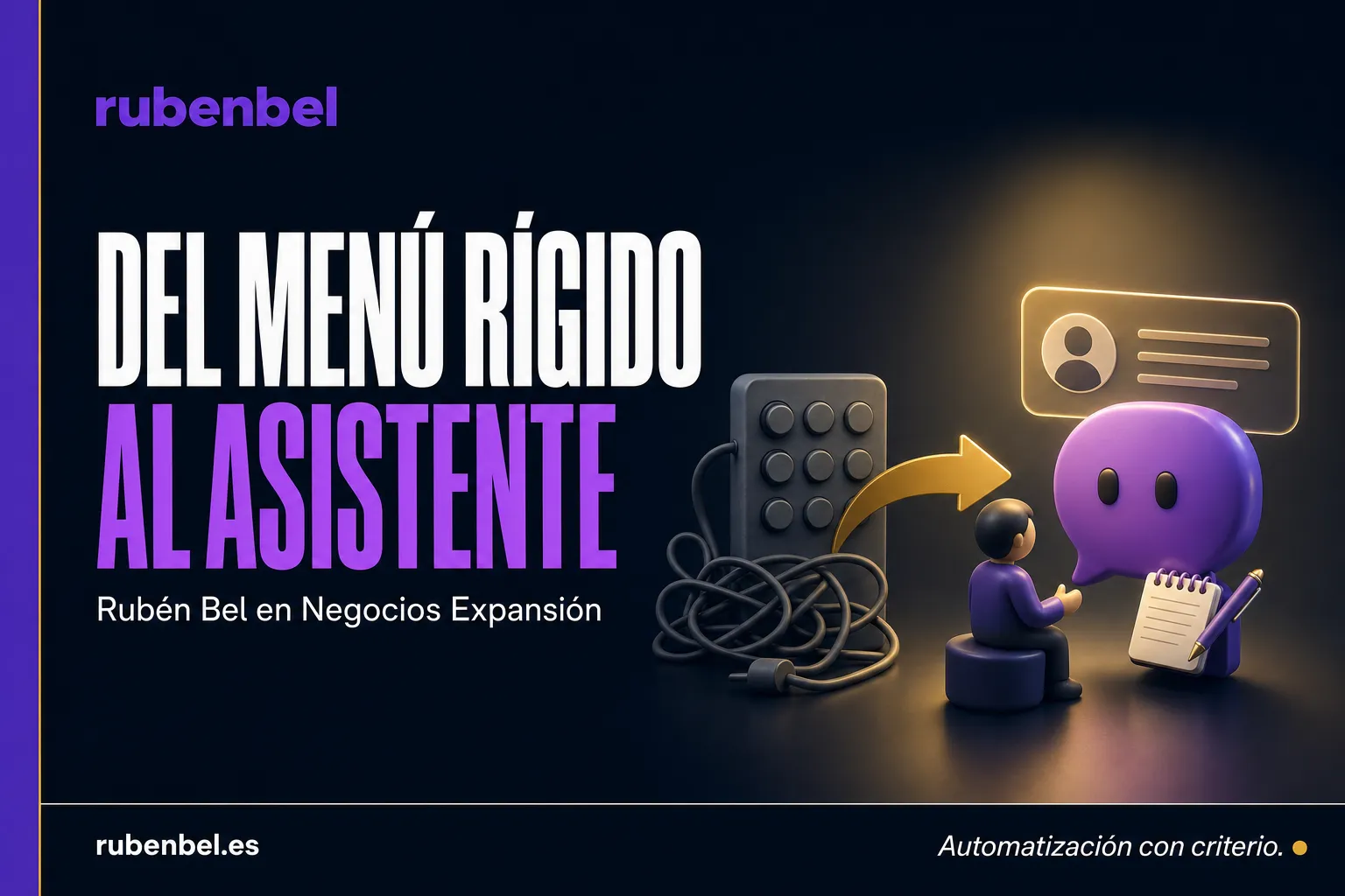 Panel de botones antiguo frente a un asistente que conversa con un cliente: Rubén Bel en Negocios Expansión