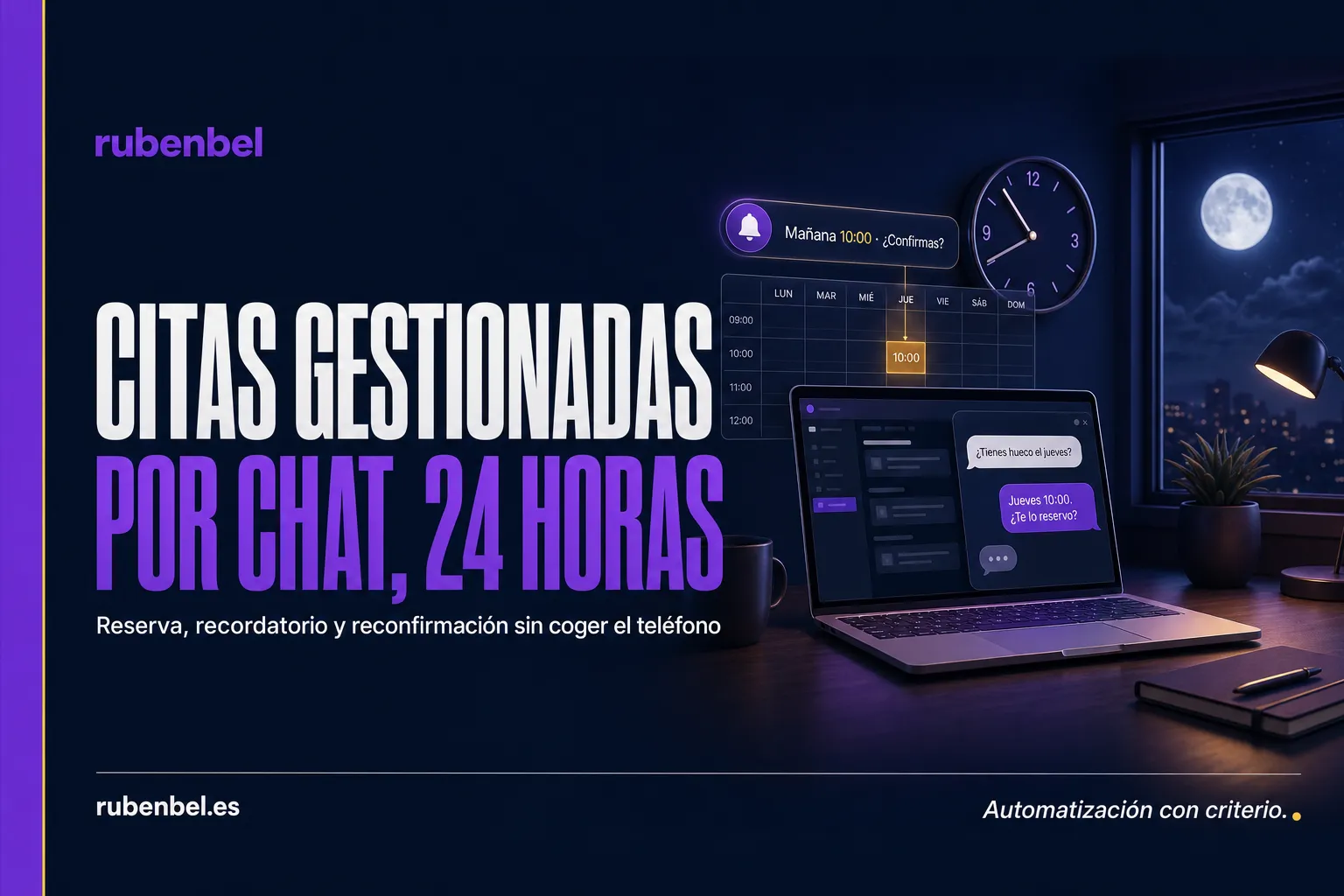 Chatbot para gestión de citas: reservas con IA por chat 24/7