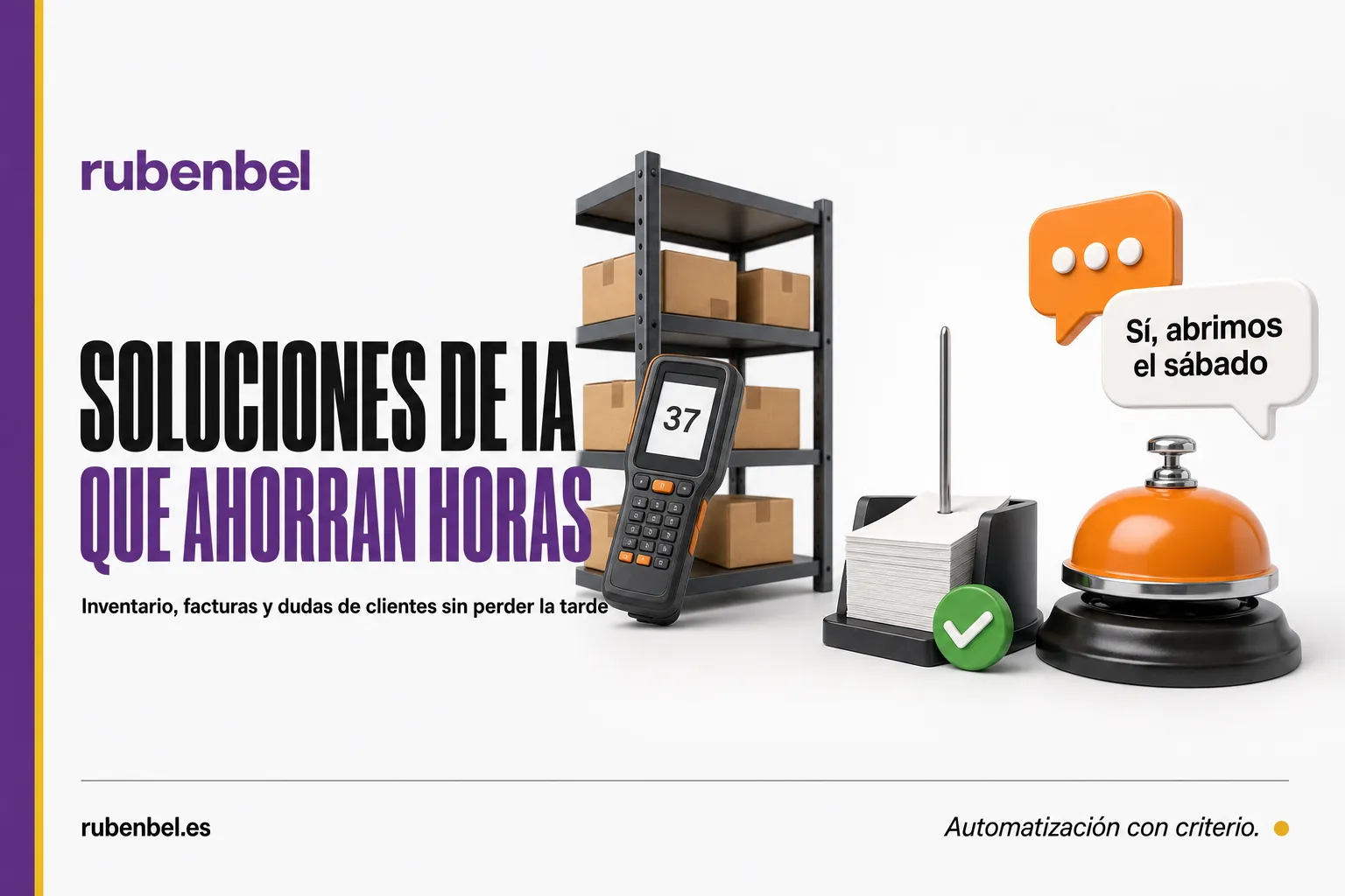 Trastienda de un comercio donde el género se cuenta solo, los tiques ya han entrado y un chat contesta a un cliente