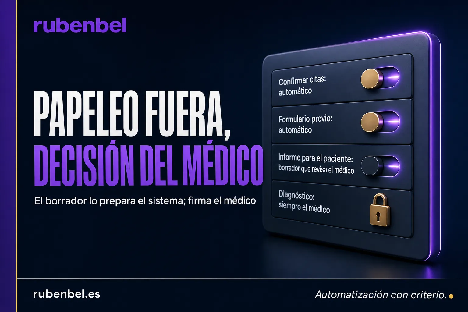 Automatización de consultas médicas: papeleo automático y decisiones que siguen en manos del médico