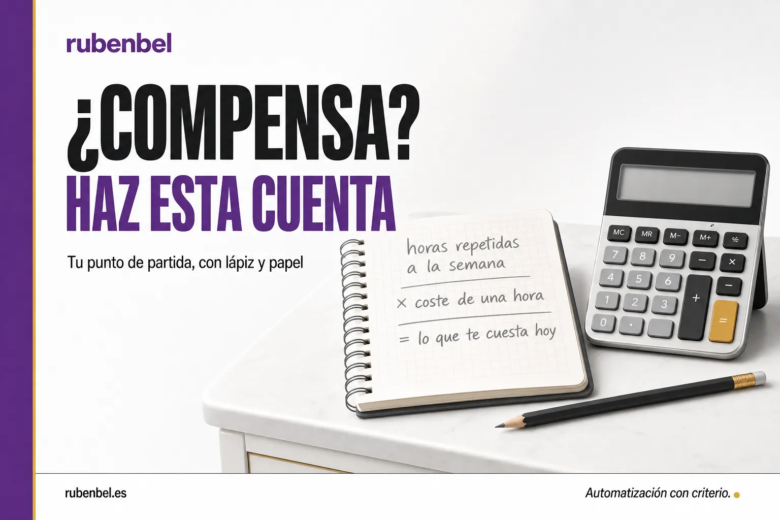 Cuenta sencilla para saber si la IA es rentable para una pequeña empresa