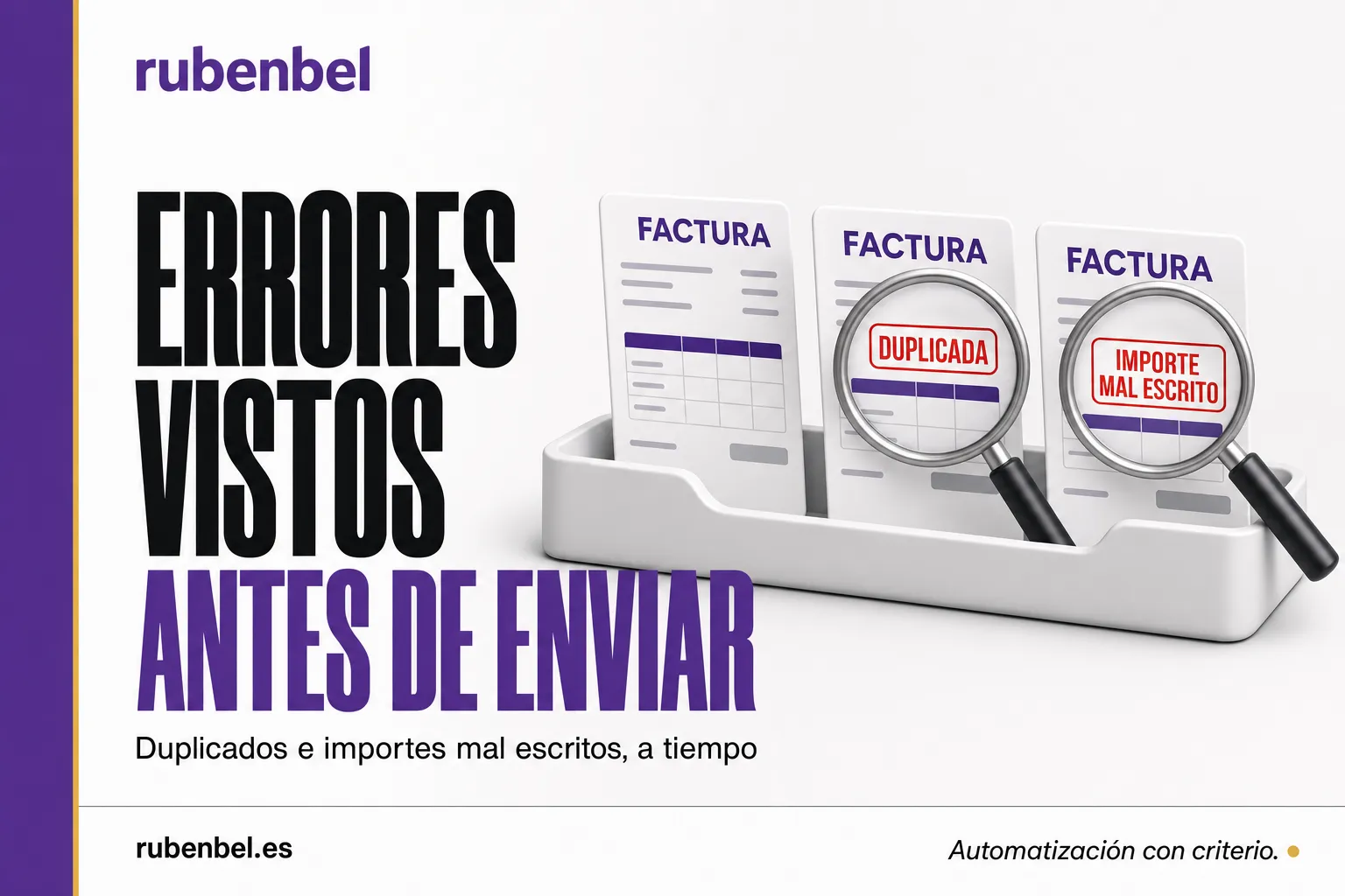 Automatización para pequeñas empresas: revisión de errores en facturas antes de enviarlas
